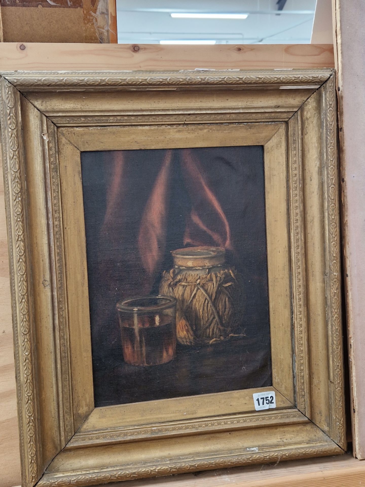 EARLY 20th CENTURY STILL LIFE PAINTING OF A GINGER JAR, OIL ON BOARD. 35 x 26cms - Image 2 of 2
