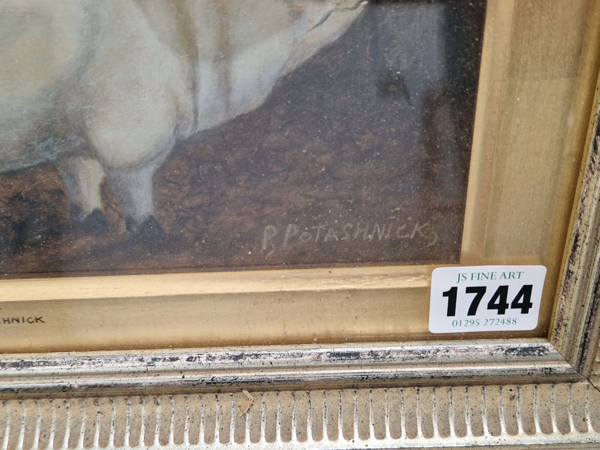 P. POTASHNICK A BIG PIG, SIGNED, OIL ON BOARD. 21 x 26cms - Image 4 of 6