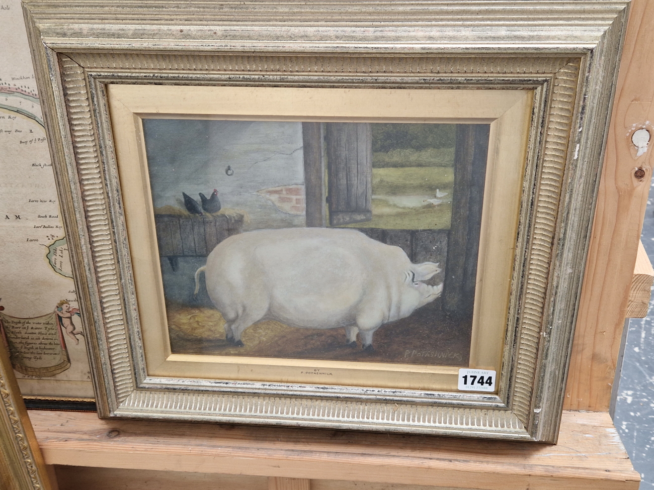 P. POTASHNICK A BIG PIG, SIGNED, OIL ON BOARD. 21 x 26cms - Image 2 of 6