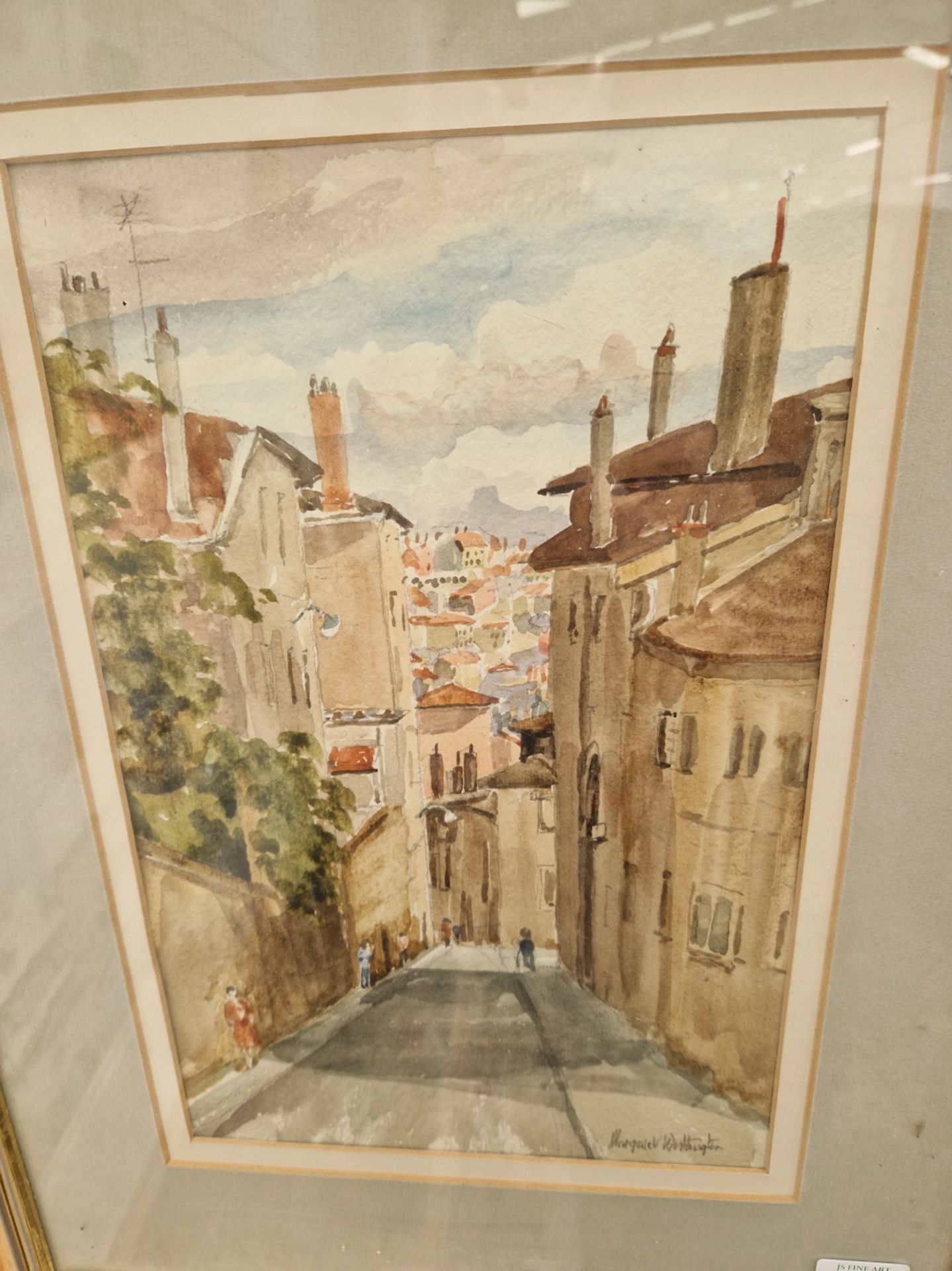 MARGARET WORTHINGTON 20th CENTURY ENGLISH SCHOOL. ARR. OLD LYON, SIGNED, WATERCOLOUR. 31 x 20cms - Image 2 of 5