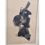 JOSEPH HIRSCH ( 1910 - 1981 ) ARR A PENCIL SIGNED LITHOGRAPH "SOFT AND LOW" MOUNTED BUT UNFRAMED