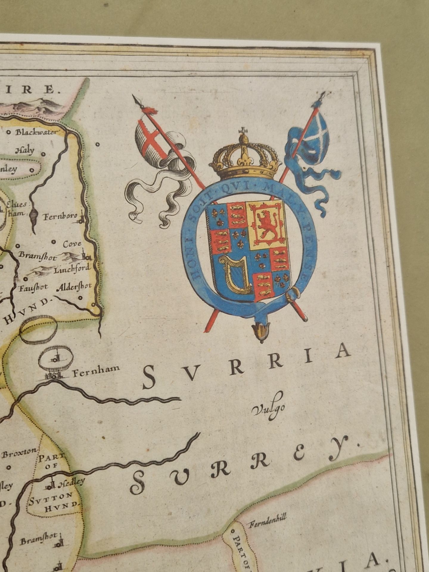 A COLOURED MAP OF HAMPSHIRE, AFTER WILLIAM JANSZOON BLAEU - Image 4 of 4