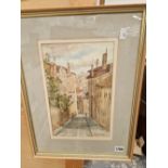 MARGARET WORTHINGTON 20th CENTURY ENGLISH SCHOOL. ARR. OLD LYON, SIGNED, WATERCOLOUR. 31 x 20cms