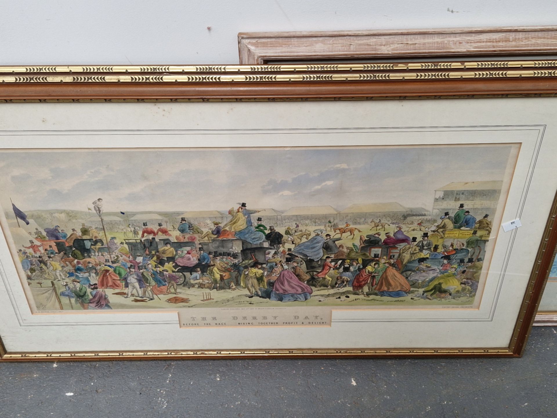 AFTER H. K. BROWNE (PHIZ) EIGHT COMIC DERBY VIEWS, UNIFORM GILT DECORATED WALNUT FRAMES. OVERALL - Image 3 of 9