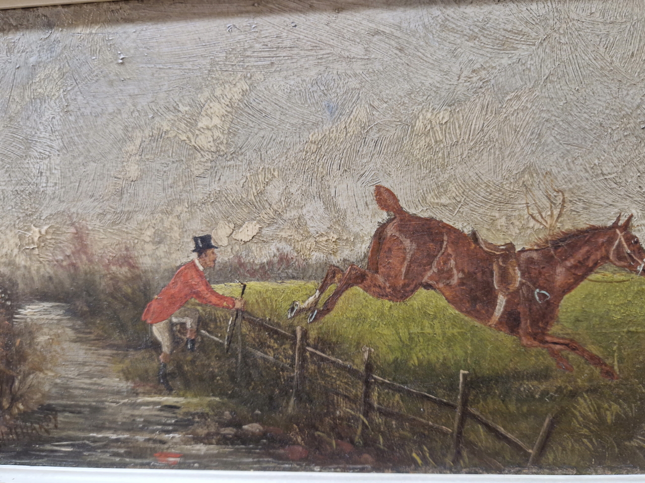 W. R. HARDY (19th/20th ENGLISH SCHOOL) TWO COMIC EQUESTRIAN SCENES, SIGNED, OIL ON BOARD. 16 x 25cms - Image 5 of 6
