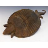 A CARD MOUNTED ARMADILLO CARAPACE, REVERSE LABELLED SS SOCRATES, BUENOS AIRES, 21-1-23