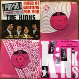 THE KINKS; 12X SINGLES/EPS INCLUDING- TIRED OF WAITING FOR YOU - FRENCH EP - PNV 24132, KWYET
