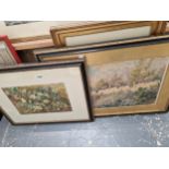 FOUR EARLY 20th C. WATERCOLOURS BY VARIOUS ARTISTS
