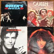 BOWIE/QUEEN, KATE BUSH 39 SINGLES INCLUDING- QUEEN'S FIRST EP - EMI 2623, SPREAD YOUR WINGS - EMI