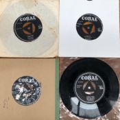 8 x BUDDY HOLLY & THE CRICKETS SINGLES; 'PEGGY SUE' Q 72293, 'RAVE ON' Q72325, 'THINK IT OVER' Q