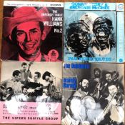 10 x BLUES/COUNTRY/FOLK/SKIFFLE EPS/SINGLES INCLUDING - THE UNFORGETTABLE HANK WILLIAMS NO2 & NO3
