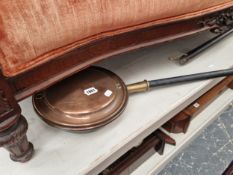 TWO ANTIQUE WARMING PANS.