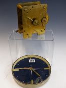 A FUSEE CLOCK MOVEMENT TOGETHER WITH A BATTERY OPERATED WALL CLOCK