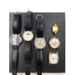 SIX VARIOUS WRIST WATCHES TO INCLUDE A SEIKO AUTOMATIC, VINTAGE RONALD MCDONALD, WYLER,AVIA, NEXT