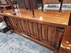 A VICTORIAN PITCH PINE FOUR DOOR SIDE CABINET