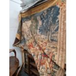 A LARGE TAPESTRY TYPE WALL PANEL