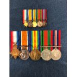FIRST AND SECOND WAR MEDAL GROUPS TOGETHER WITH MINIATURES TO CAPTAIN (LATER MAJOR) E AMBLER.