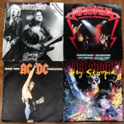 80S/90S HEAVY ROCK/METAL; 38 SINGLES INCLUDING- JUDAS PRIEST - UNITED AND POSTER, AC/DC, NAZARETH,