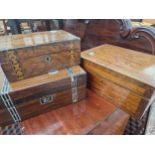 THREE ANTIQUE WORK BOXES