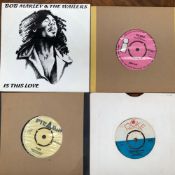 REGGAE; 16 SINGLES INCLUDING BOB MARLEY AND THE WAILERS - IS THIS LOVE,NO WOMAN NO CRY, THREE LITTLE