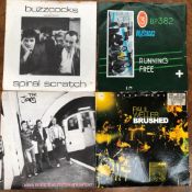 BUZZCOCKS/THE JAM; 20 SINGLES INCLUDING SPIRAL SCRATCH '79 REISSUE, I DON'T MIND, RUNNIN' FREE, DOWN