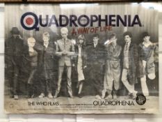 'QUADROPHENIA' ORIGINAL QUAD MOVIE POSTER, 100 x 75cms AND JIMI HENDRIX POSTER (2)