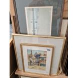 A SET OF SIX UNIFORM FRAMED HUNTING PRINTS AND TWO OTHERS OF TRAINS TRAVELLING ON THE LIVERPOOL AND