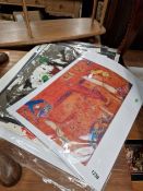 A FOLIO OF PRINTS AND PICTURES INCLUDING CHAGAL AND OTHERS.