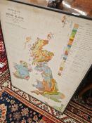 A VINTAGE MAP OF THE BRITISH ISLANDS.