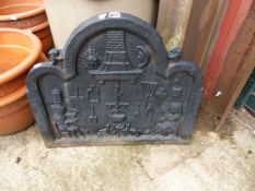 CAST IRON FIRE BACK