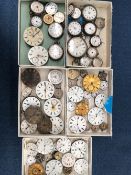 A LARGE QUANTITY OF POCKET WATCH MOVEMENTS, AND A SELECTION OF SILVER AND OTHER POCKET WATCHES .