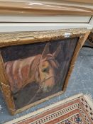 OIL ON CANVAS, STUDY OF A HORSE BY E.T HARLE.