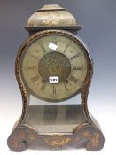 A 19th C. NEUCHATEL STYLE BRACKET CLOCK WITH BRACKET, THE MOVEMENT STRIKING ON A BELL, THE