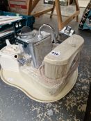 AN ART DECO TEASMAID COMPLETE WITH TRAY.