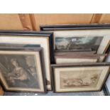 A GROUP OF 19th C. AND OTHER PRINTS AND PICTURES