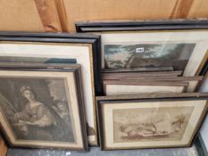 A GROUP OF 19th C. AND OTHER PRINTS AND PICTURES