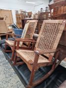 A PAIR OF RETRO ROCKING CHAIRS