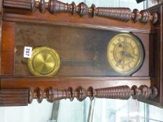 A LATE 19th/EARLY 20th C. MAHOGANY VIENNA REGULATOR, THE MOVEMENT WITH A COMPENSATED PENDULUM AND