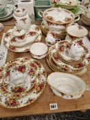 A ROYAL ALBERT OLD COUNTRY ROSES PART DINNER SERVICE.