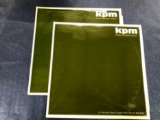 KPM LIBRARY RECORDS; 2 LPS - 1076 SPEED AND EXCITEMENT & 1094 ACCENT ON PERCUSSION/CONSTRUCTION IN