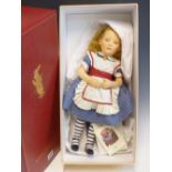 A BOXED 2004 R JOHN WRIGHT ALICE IN WONDERLAND DOLL, 387/750, WITH SIGNED CERTIFICATE