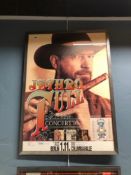 JETHRO TULL; 2 FRAMED POSTERS - 'CONCERT '99' BERLIN NOV '99 AND '30th ANNIVERSARY EUROPEAN TOUR' '