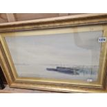 A GILT FRAMED WATERCOLOUR W. AYRTON