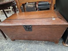 A MAHOGANY BLANKET CHEST