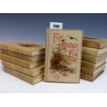 FUR, FEATHER AND FIN, TWELVE VOLUMES, CIRCA 1898, VARIOUS AUTHORS