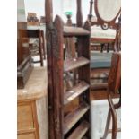 A GOOD QUANTITY VINTAGE SIMPLEX FOLDING SCULLERY / SHOP STEPS.