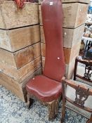 A RUSTIC TREE TRUNK HALL CHAIR