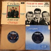 6 x BUDDY HOLLY & THE CRICKETS EPS ; SOME WITHOUT PICTURE SLEEVES, 'IT'S SO EASY' FEP 2014, I DON'