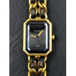 CHANEL. A LADIES VINTAGE DESIGNER CHANEL PREMIER BRACELET WATCH. REFERENCE XK51779. LENGTH 17cms.