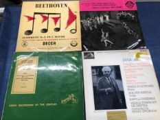 CLASSICAL; 49 RECORDS INCLUDING - BEETHOVEN SYMPHONY No5 / KLEIBER - DECCA LXT 2851, STRAVINSKY